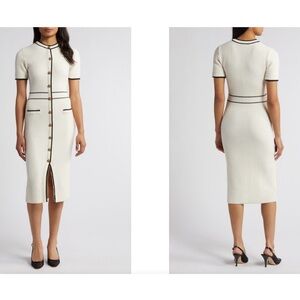 NEW Zoe and Claire Cream Midi Sweater Dress, 
Size Large